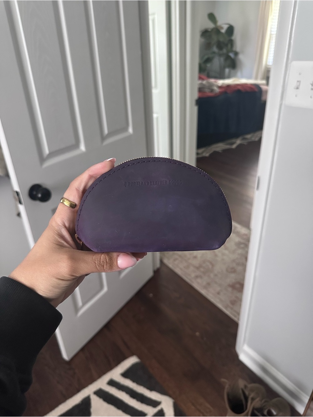 Portland Leather Goods Taco Tassel Pouch in Royal Purple
